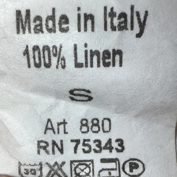 Terzo Millenno Gold Yellow Women's High Low Button Back Linen Top Women’s Size S - Picture 6 of 6